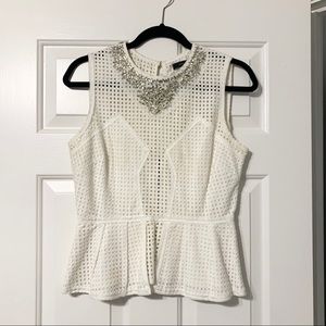 BCBG peplum top